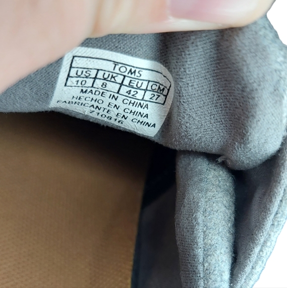 Toms Del Rey Grey Felt Sneakers - Picture 2 of 6